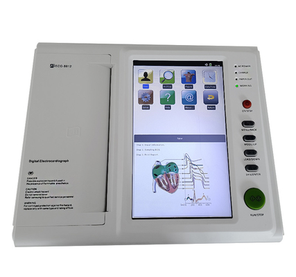 Νοσοκομείο 12 Channel ECG Machine ECG-8812 Touch Screen 12 Lead Ηλεκτροκαρδιογραφία