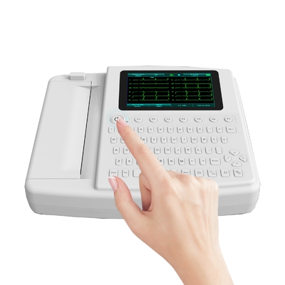 Ηλεκτρονική EKG ECG μηχανή οθόνης αφής χρώματος TFT νοσοκομείων 7 ίντσα