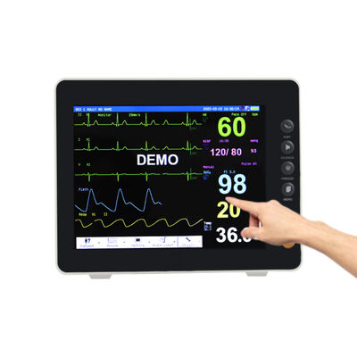 ISO Certified Multi Parameter Patient Monitor with 8 Inch Color LCD Display and Trolley/Wall Bracket Compatibility