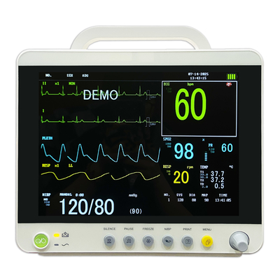 Durable Plastic Multiparameter Electric Patient Monitor Medical Clinic Equipment for Examination Therapy