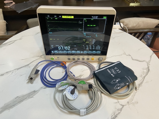 Durable Plastic Multiparameter Electric Patient Monitor Medical Clinic Equipment for Examination Therapy