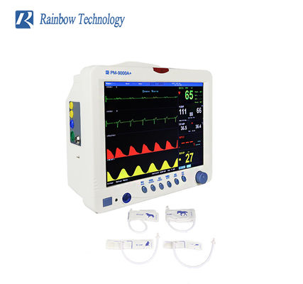 Patient Monitor with 1-7 Level Audio/Visual Alarming Arrhythmia Analysis and Anti-ESU Multi Parameter Bedside Monitor