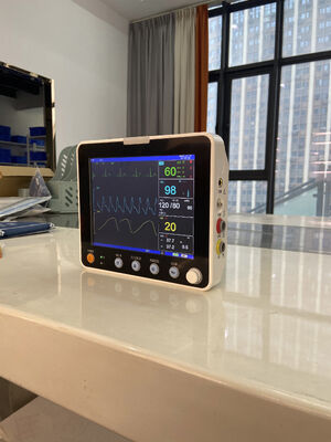 Έγχρωμη οθόνη LCD 8 ιντσών, 6 παραμέτρων, μόνιτορ ασθενών πρώτων βοηθειών νοσοκομείου