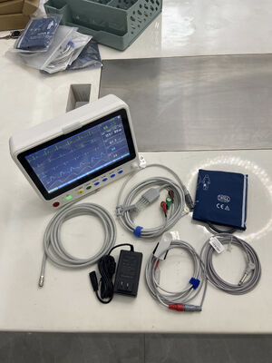 Φορητό 10-ιντσών Ιατρικό Μόνιτορ ΗΚΓ Θάλαμου Ασθενών Ασθενοφόρου, Πολυπαραμετρικό Φορητό Μόνιτορ Καρδιακής Παρακολούθησης Κρίσιμης Φροντίδας