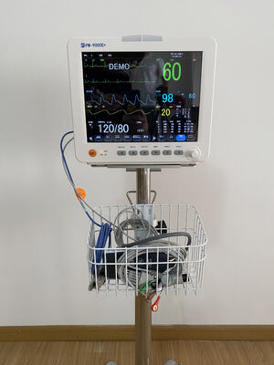 Φορητή πολλαπλή παράμετρος ICU Monitor ασθενής με 12,1 ιντσών χρωματική οθόνη LCD τροχόσπιτο / τοίχος στήριγμα τοποθετήθηκε και ελαφρύ 3.9 KG