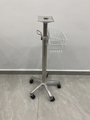 Trolley Cart With Basket Monitor Trolley Medical Mobile Workstation for Hospital