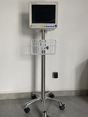 12.1 ίντσες έγχρωμη οθόνη LCD πολλαπλών παραμέτρων για την παρακολούθηση ασθενών με παραμέτρους ECG/HR/RESP/SPO2/NIBP/Temp και τοποθετήθηκε σε τροχόσπιτο/στοίχο
